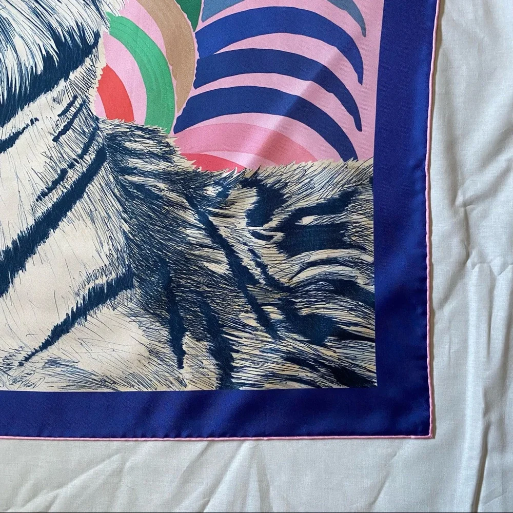 Hermes Tigre Royal double face scarf 90